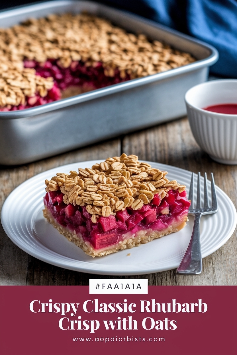classic rhubarb crisp with oats