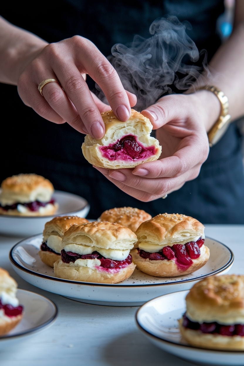 cranberry brie bites puff pastry recipe