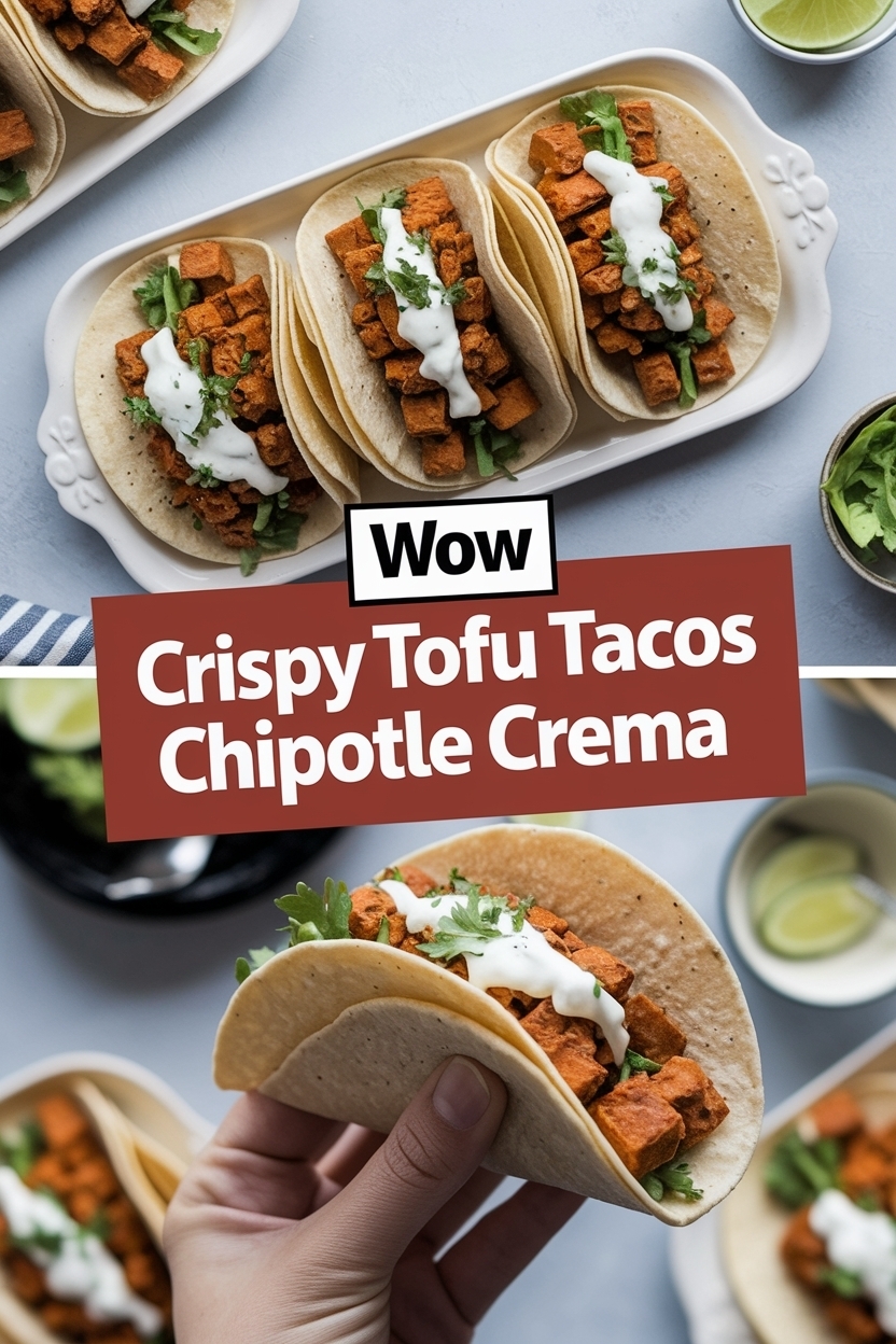 crispy tofu tacos chipotle crema