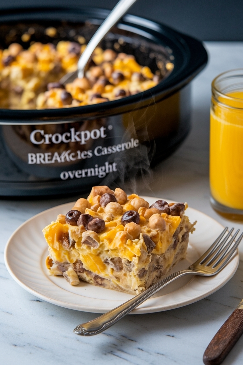 crockpot breakfast casserole overnight