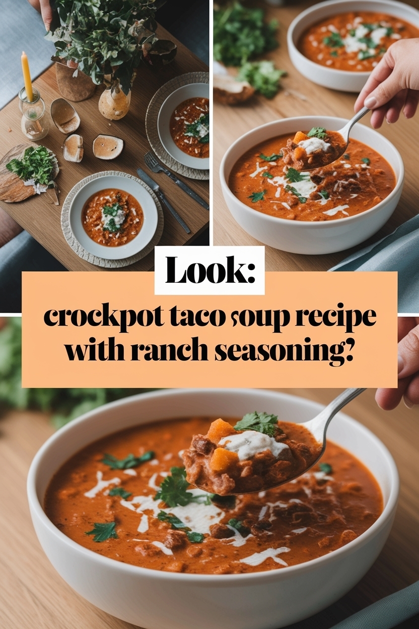 crockpot taco soup recipe with ranch seasoning
