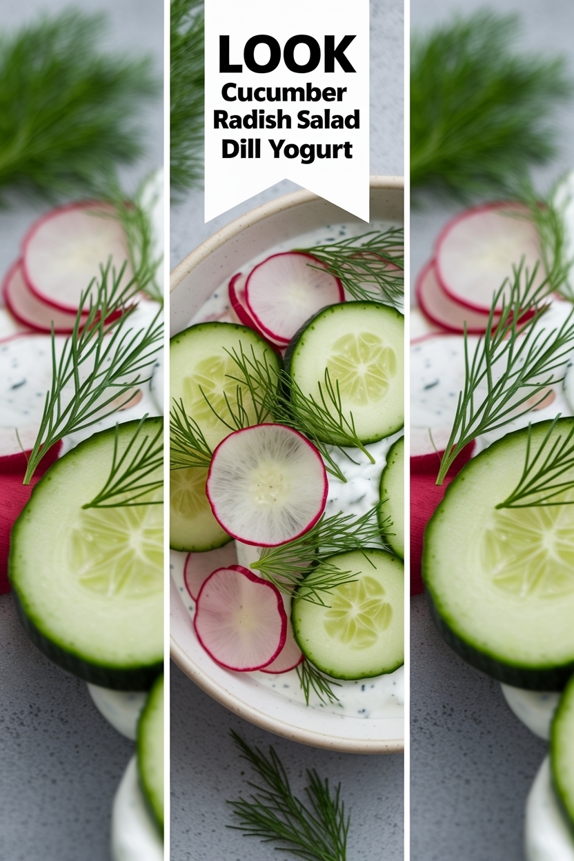 cucumber radish salad dill yogurt