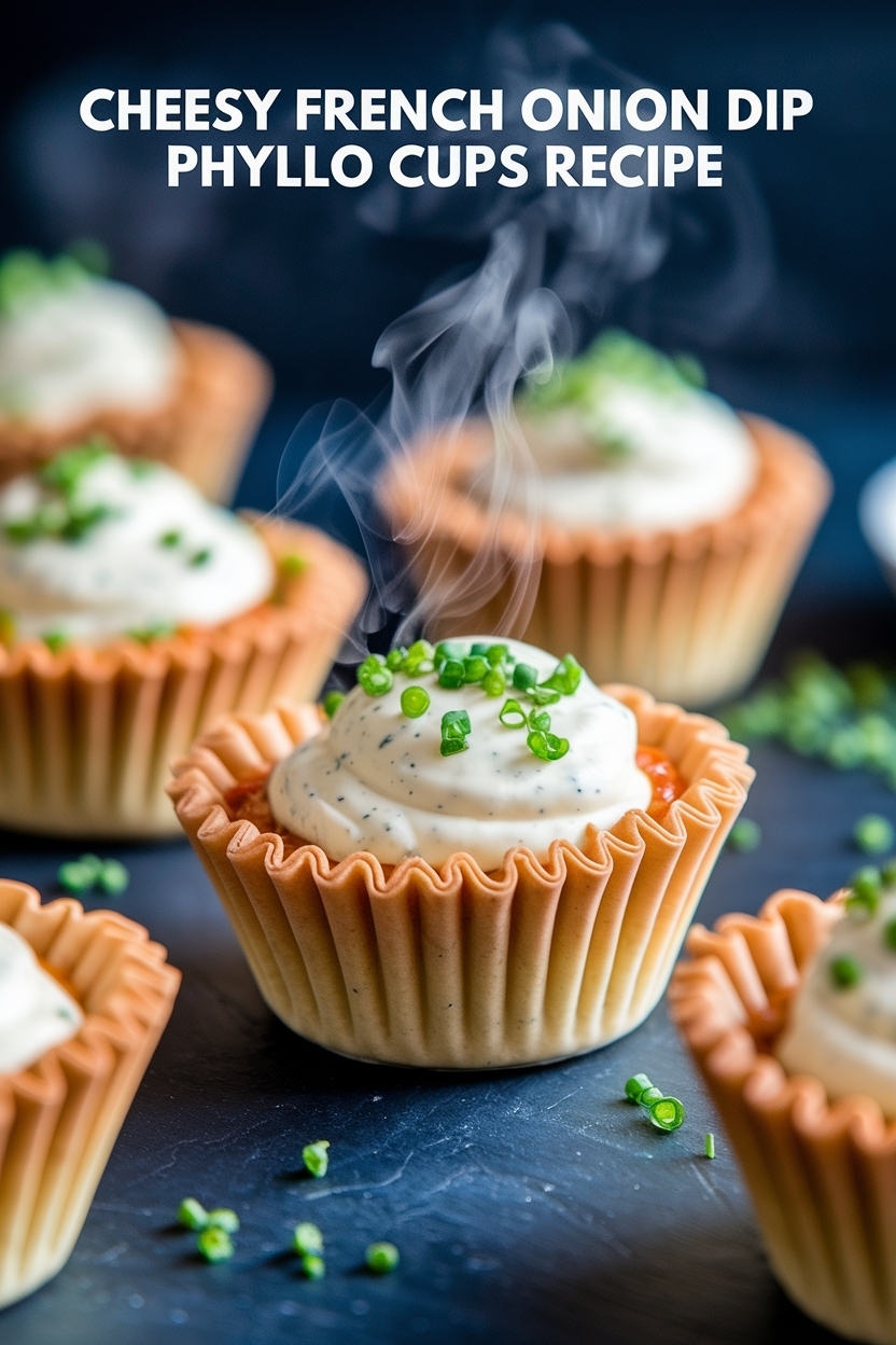french onion dip phyllo cups recipe