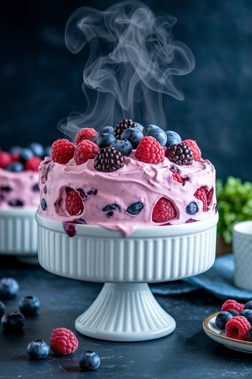 frozen yogurt bark with berries