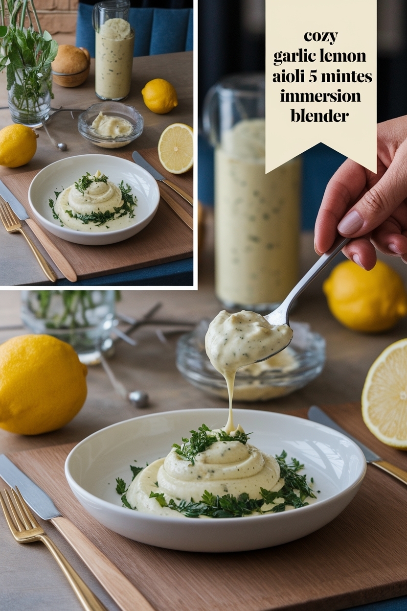 garlic lemon aioli 5 minutes immersion blender