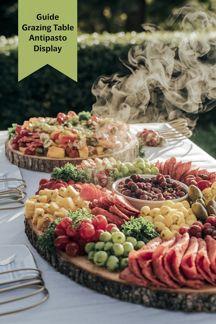 grazing table antipasto display