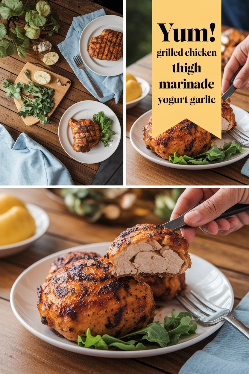 grilled chicken thigh marinade yogurt garlic