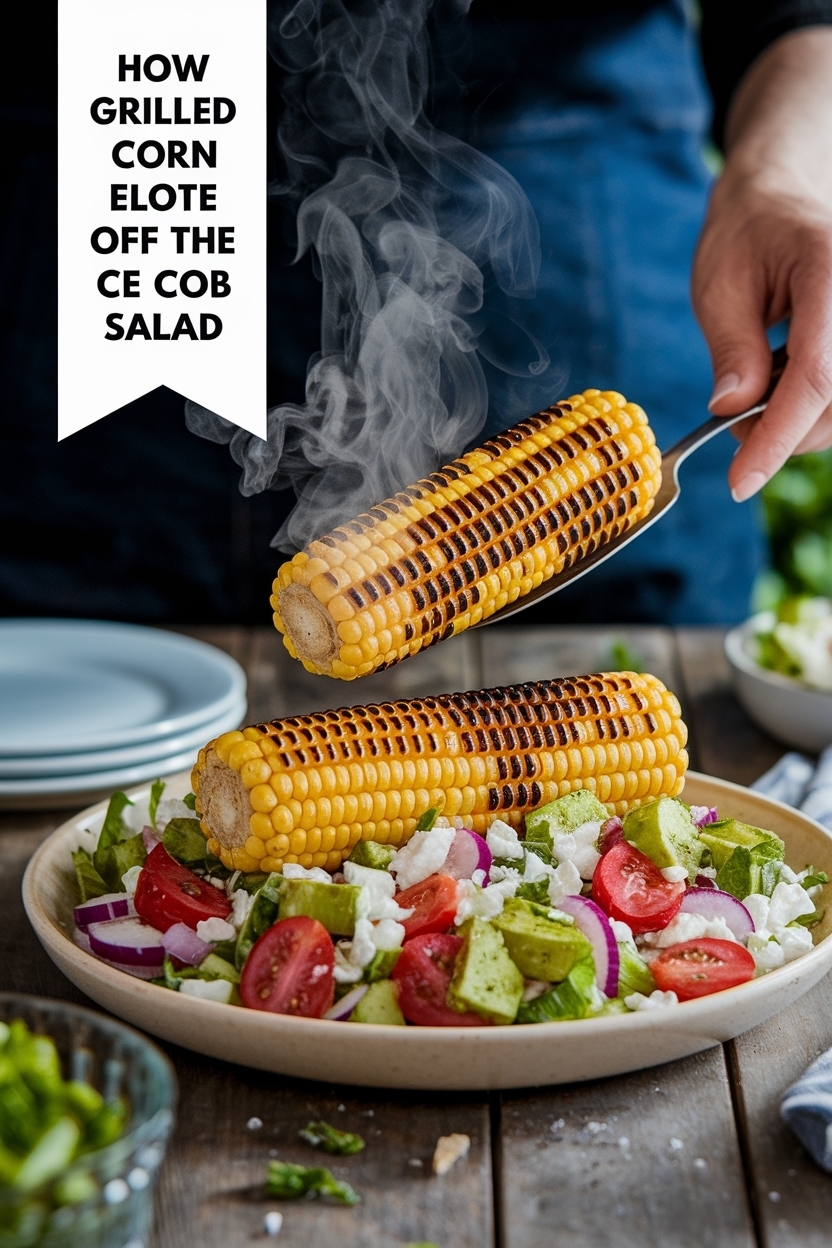 grilled corn elote off the cob salad