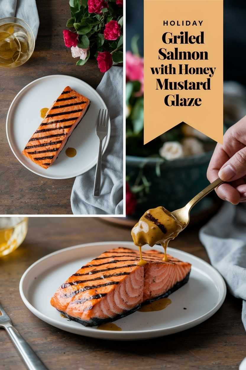 grilled salmon with honey mustard glaze