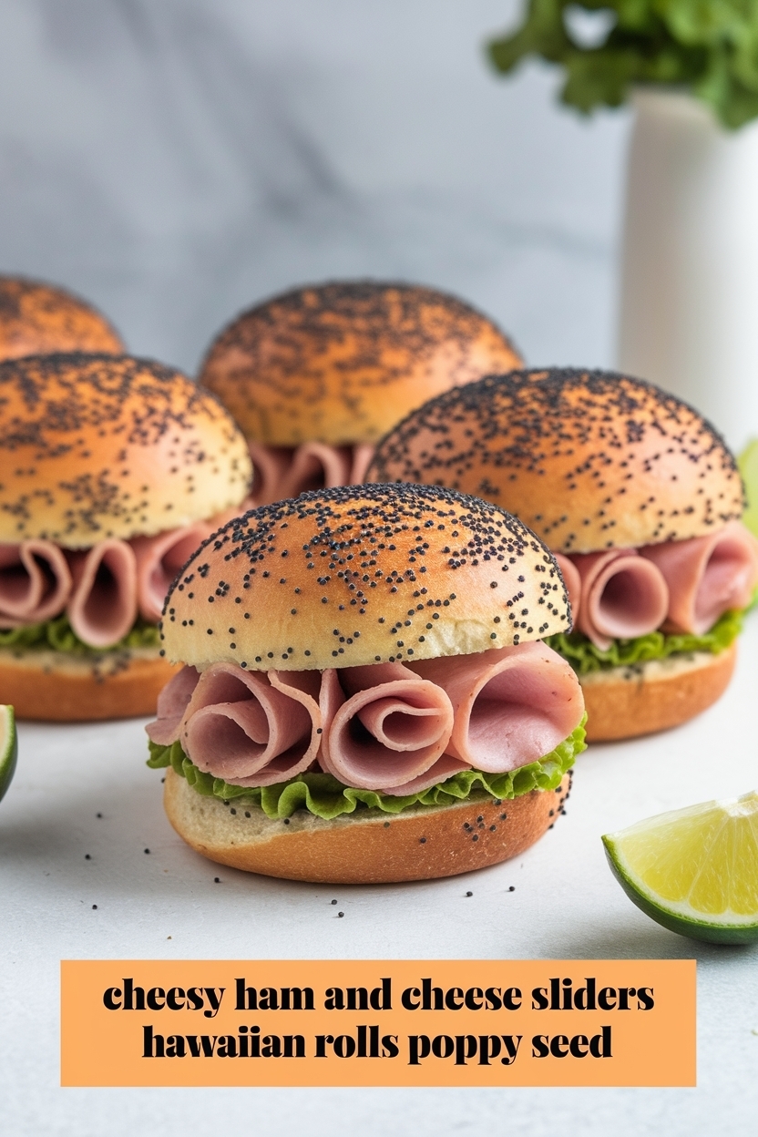 ham and cheese sliders hawaiian rolls poppy seed