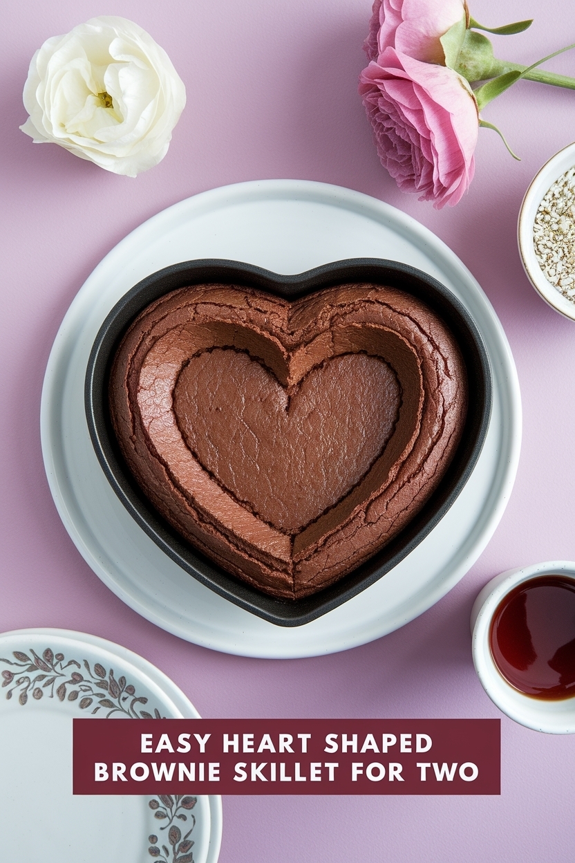 heart shaped brownie skillet for two
