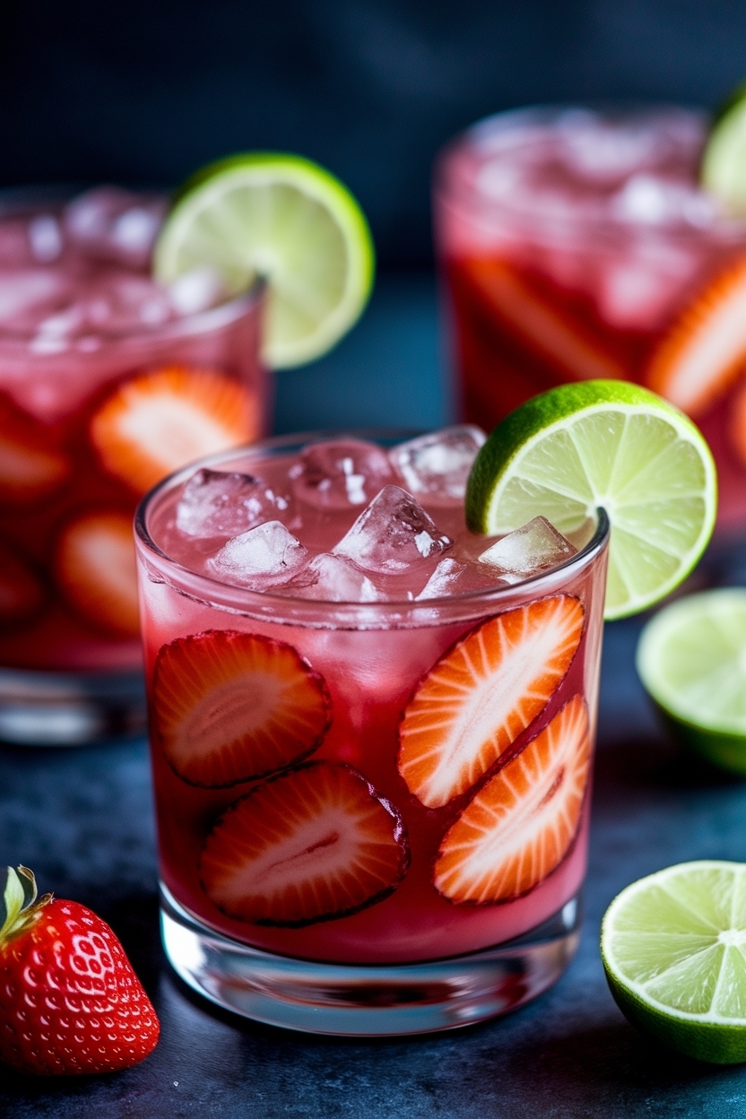classic frozen strawberry daiquiri with rum