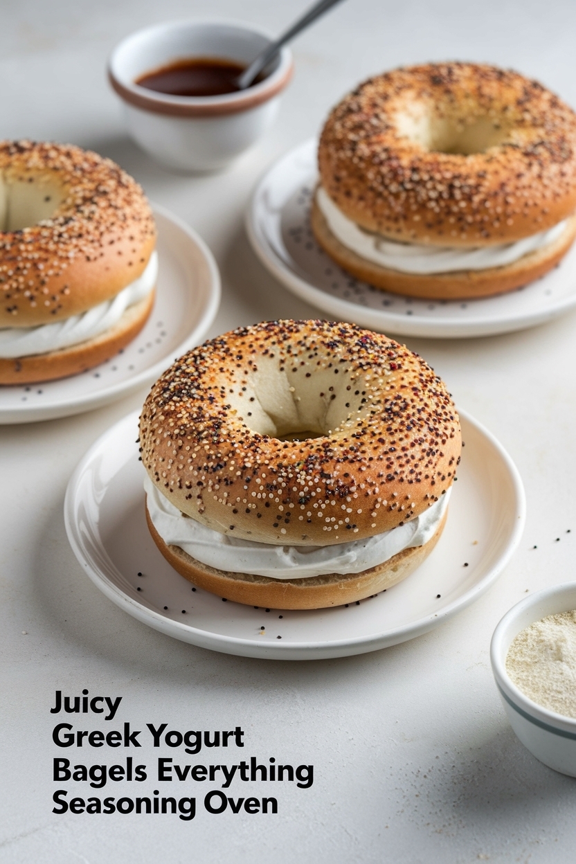 greek yogurt bagels everything seasoning oven