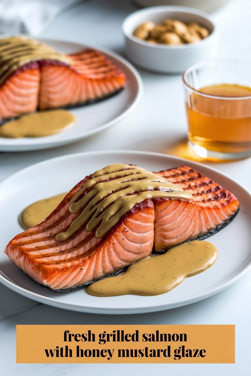 grilled salmon with honey mustard glaze