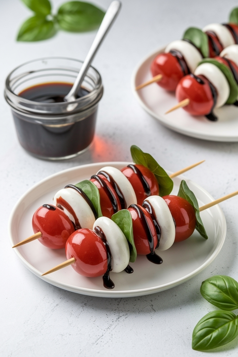 caprese skewers recipe balsamic glaze