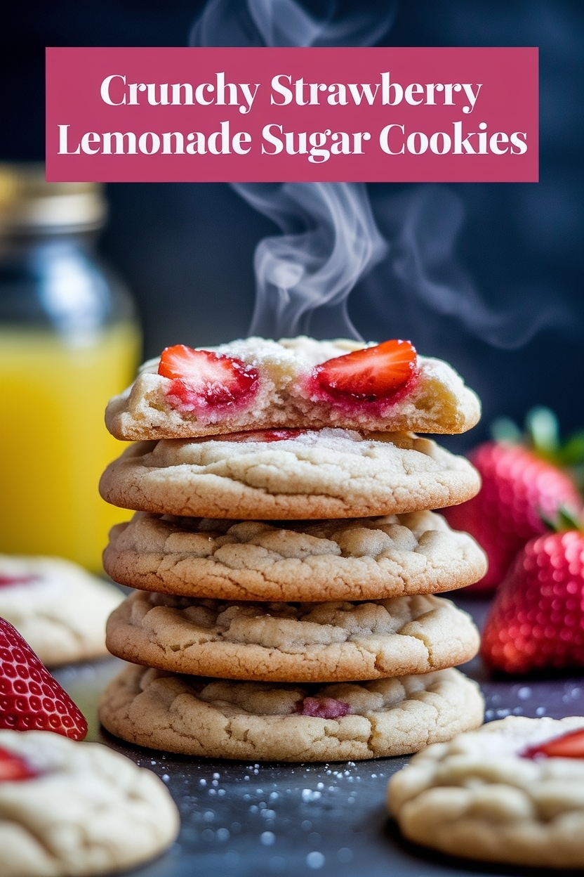 strawberry lemonade sugar cookies
