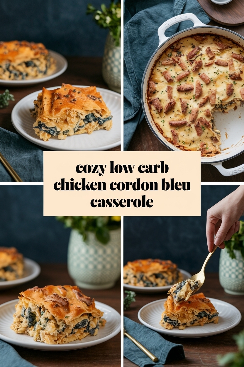 low carb chicken cordon bleu casserole