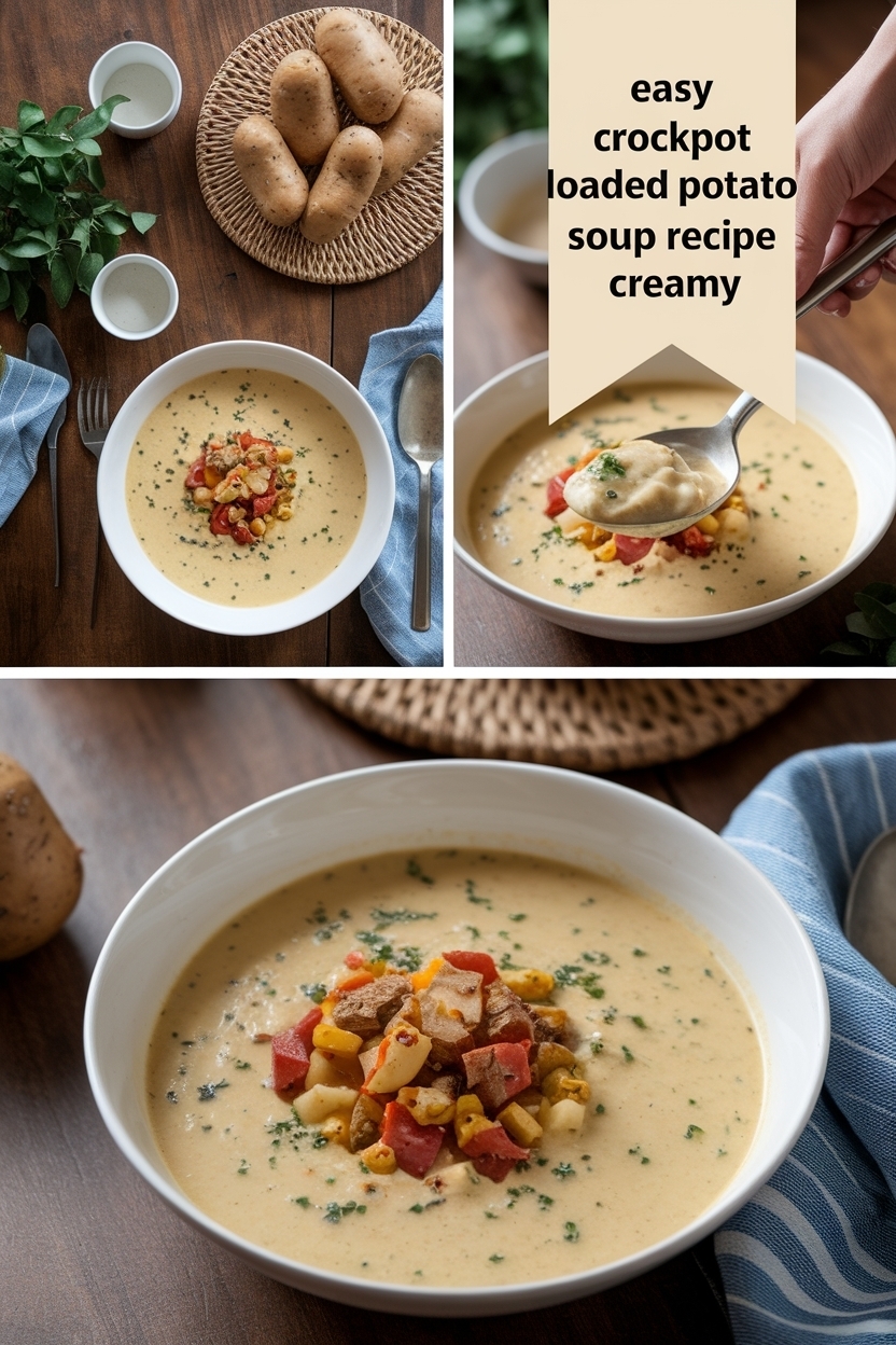 crockpot loaded potato soup recipe creamy