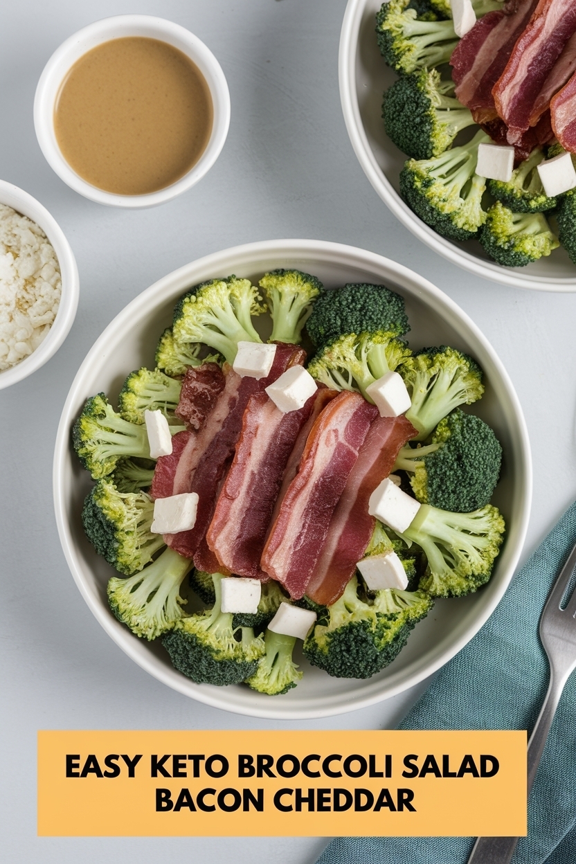 keto broccoli salad bacon cheddar