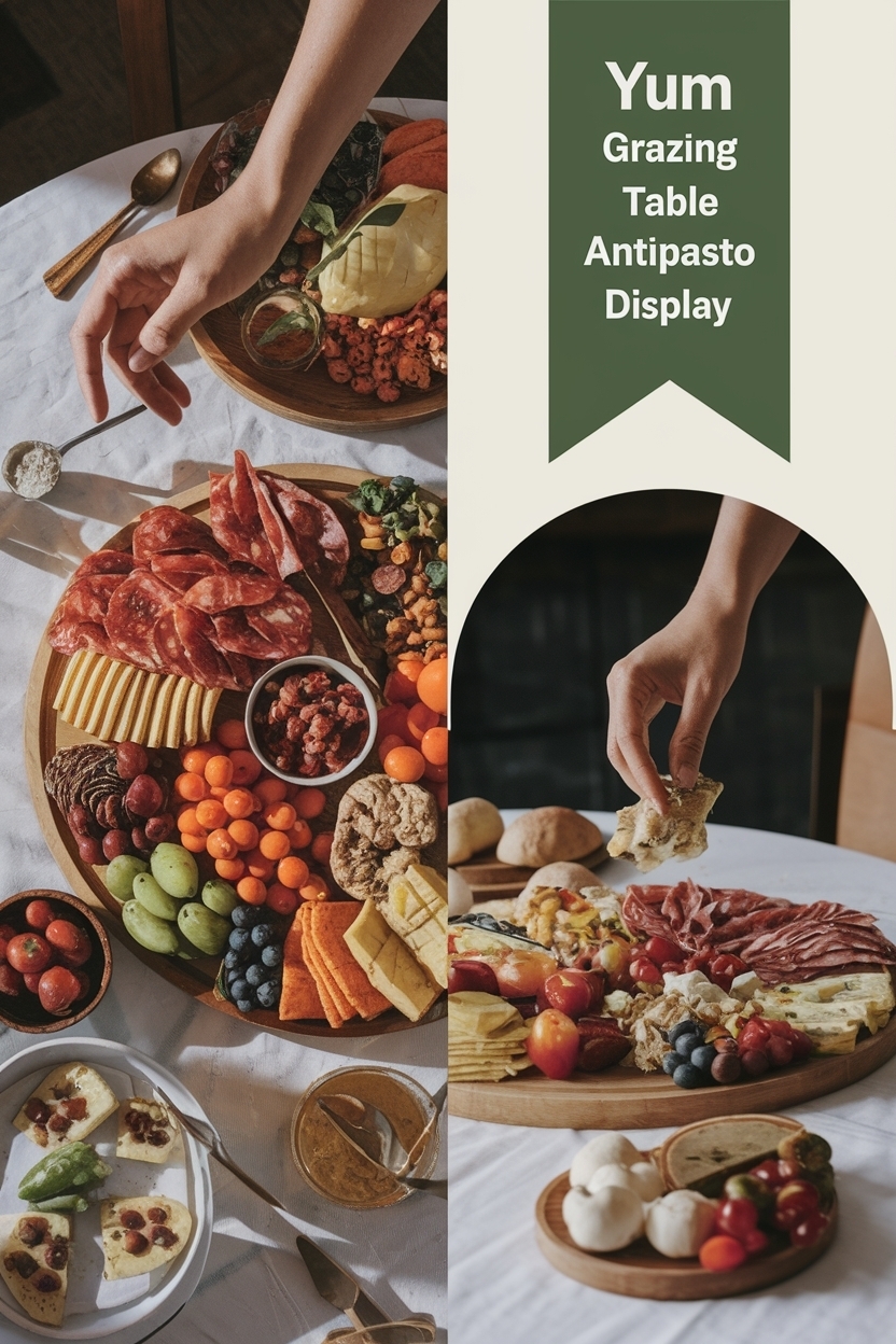 grazing table antipasto display