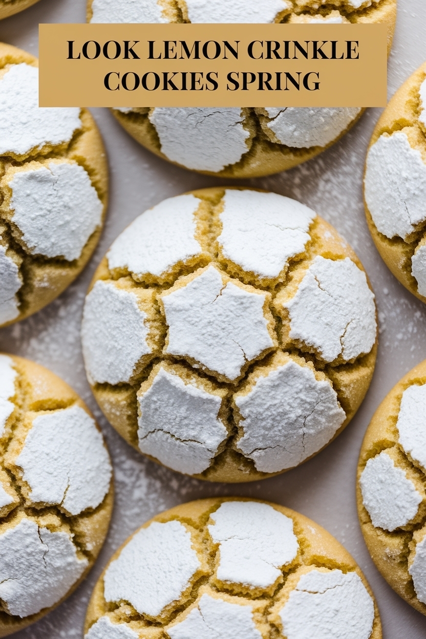 lemon crinkle cookies spring