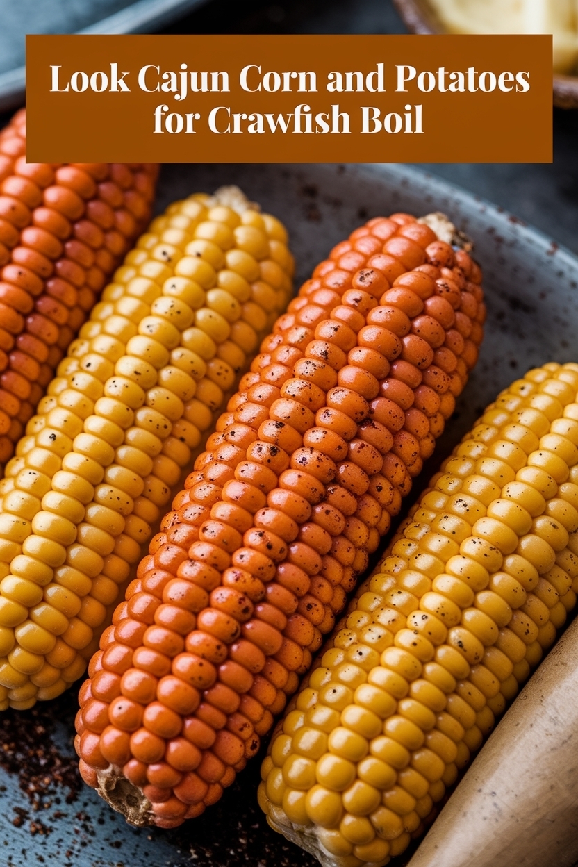 cajun corn and potatoes for crawfish boil
