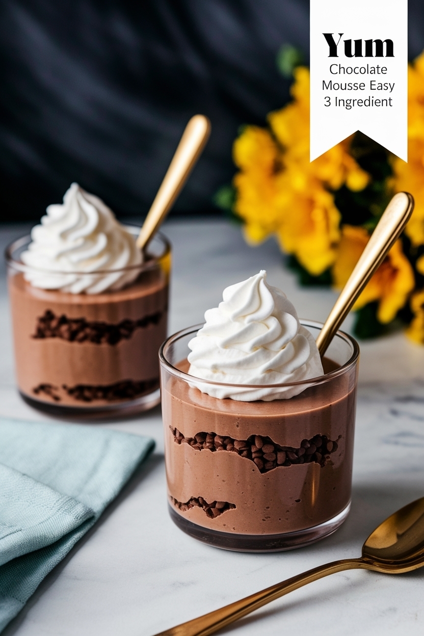 chocolate mousse recipe easy 3 ingredient