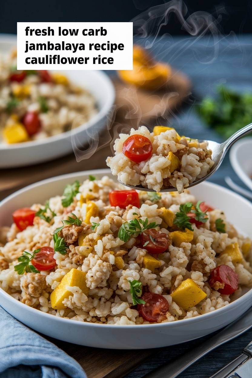 low carb jambalaya recipe cauliflower rice