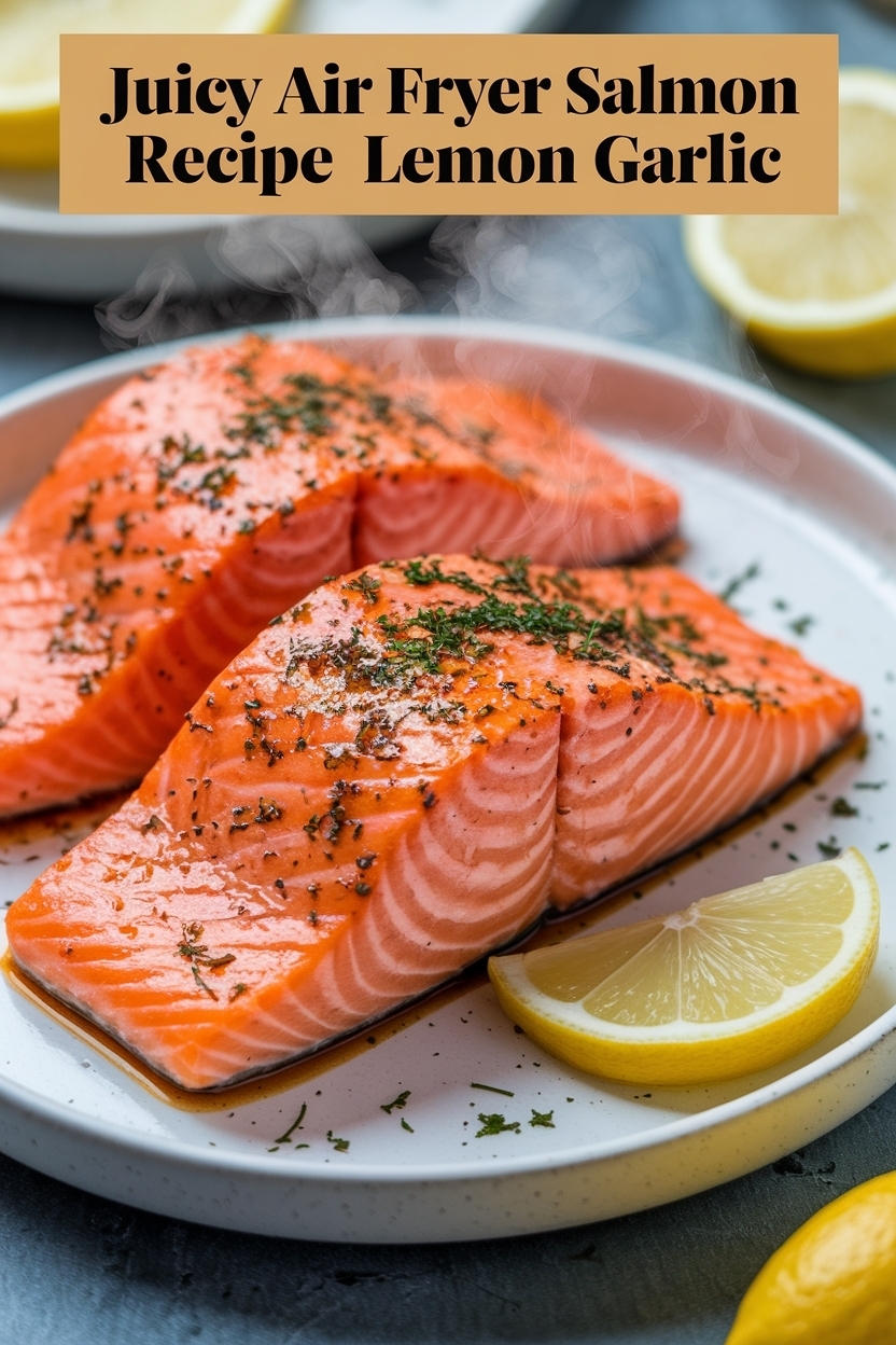 air fryer salmon recipe lemon garlic