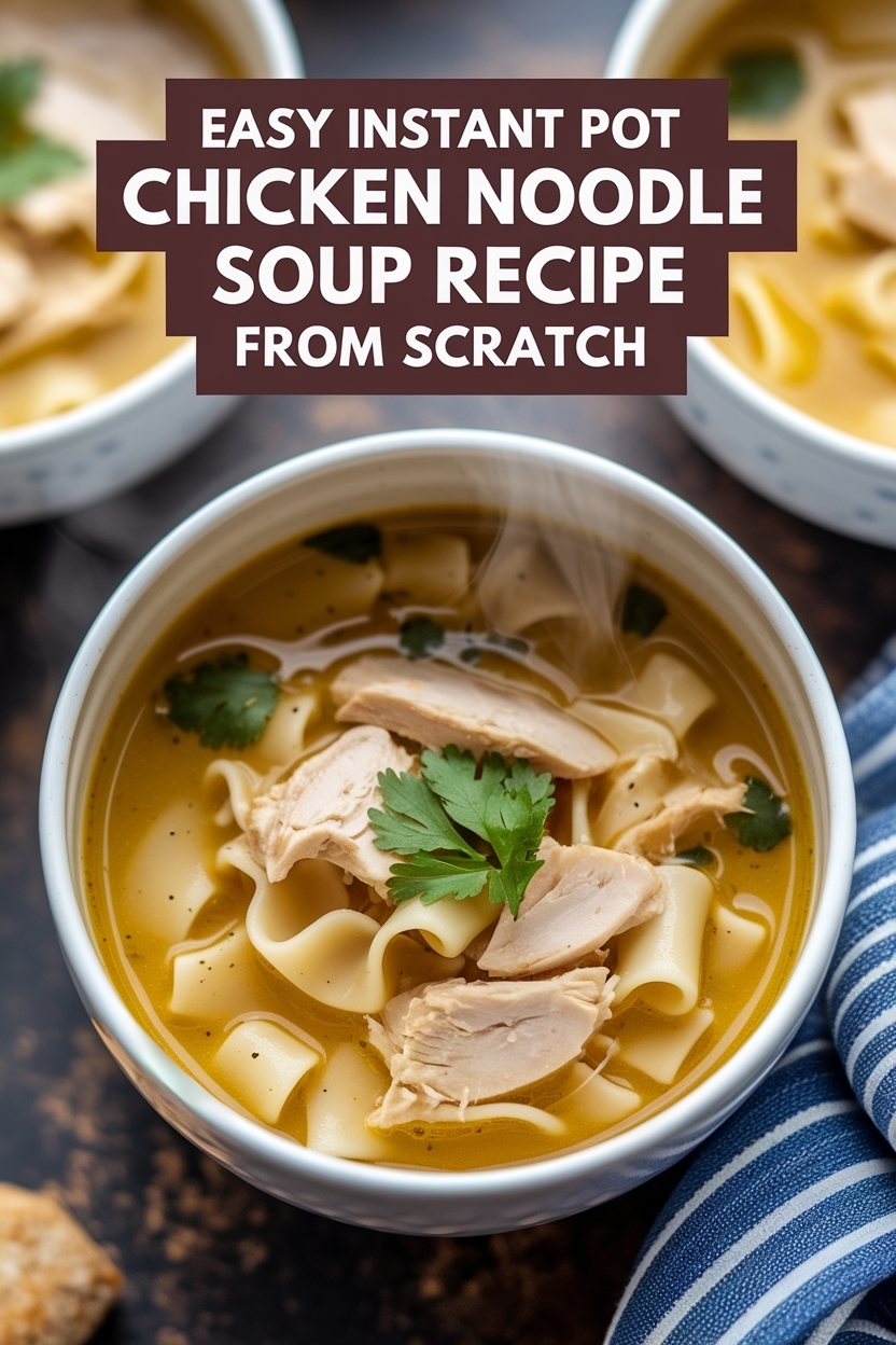instant pot chicken noodle soup recipe from scratch