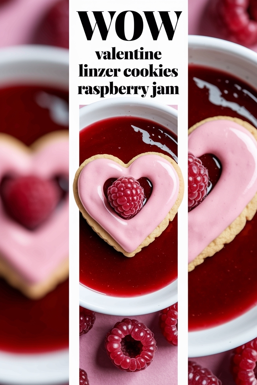 valentine linzer cookies raspberry jam