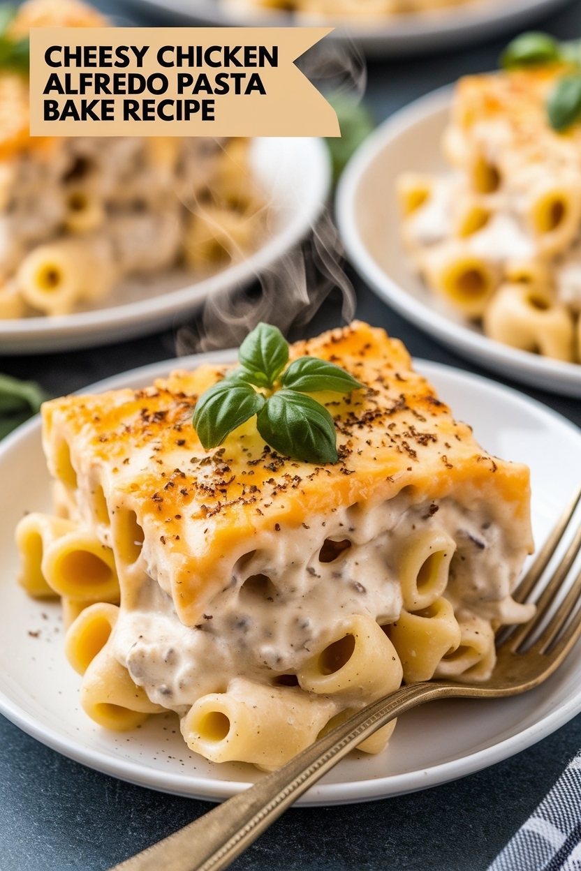 chicken alfredo pasta bake recipe