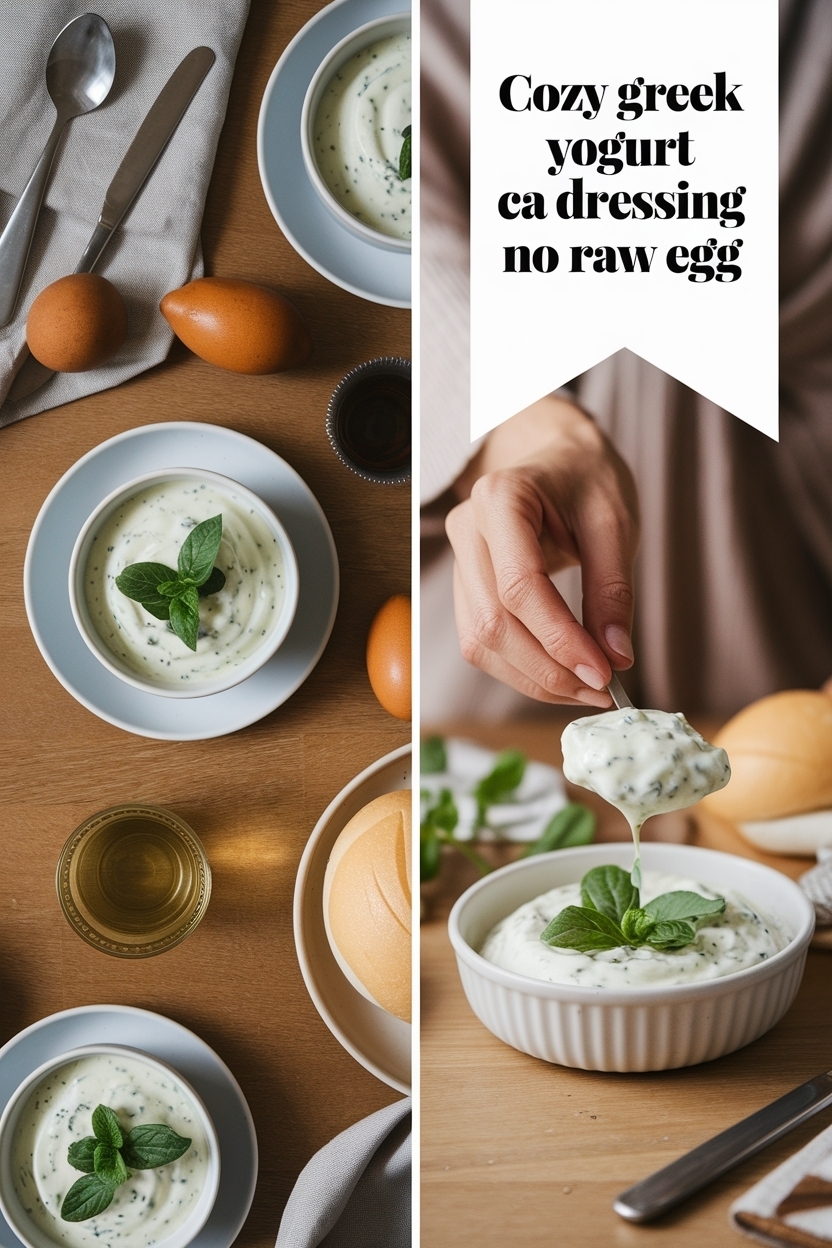 greek yogurt caesar dressing no raw egg