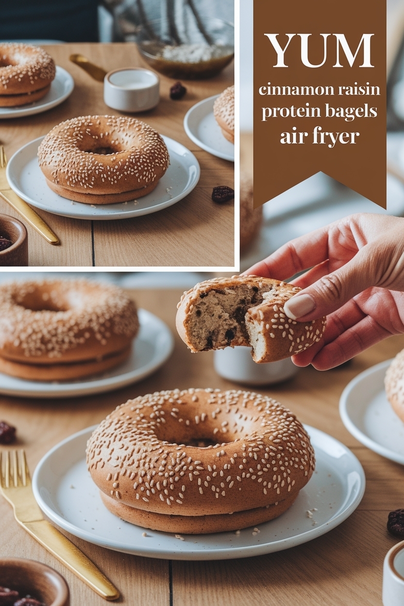 cinnamon raisin protein bagels air fryer