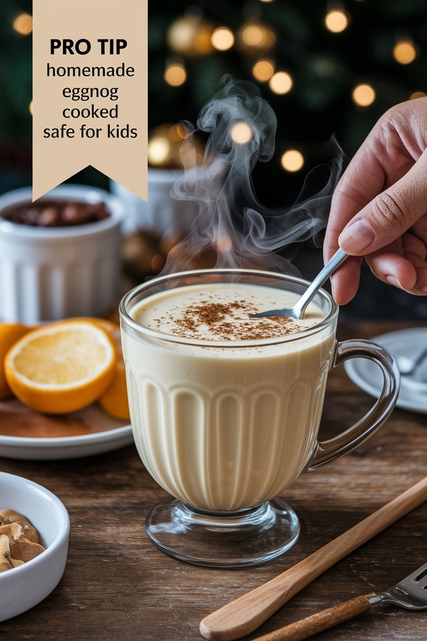 homemade eggnog cooked safe for kids