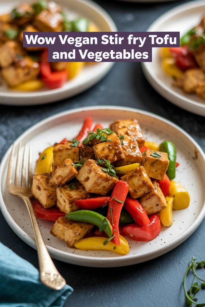 vegan stir fry tofu and vegetables