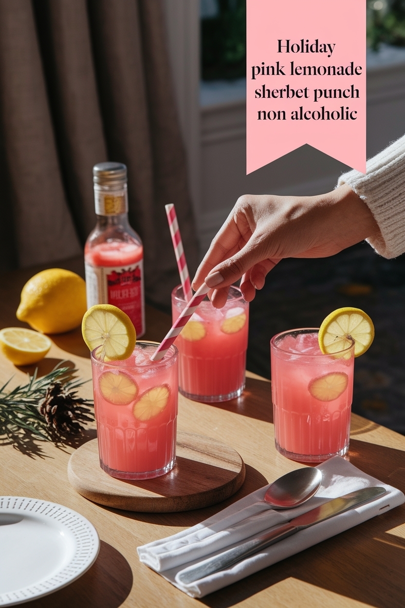 pink lemonade sherbet punch non alcoholic