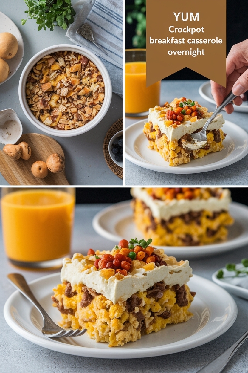 crockpot breakfast casserole overnight
