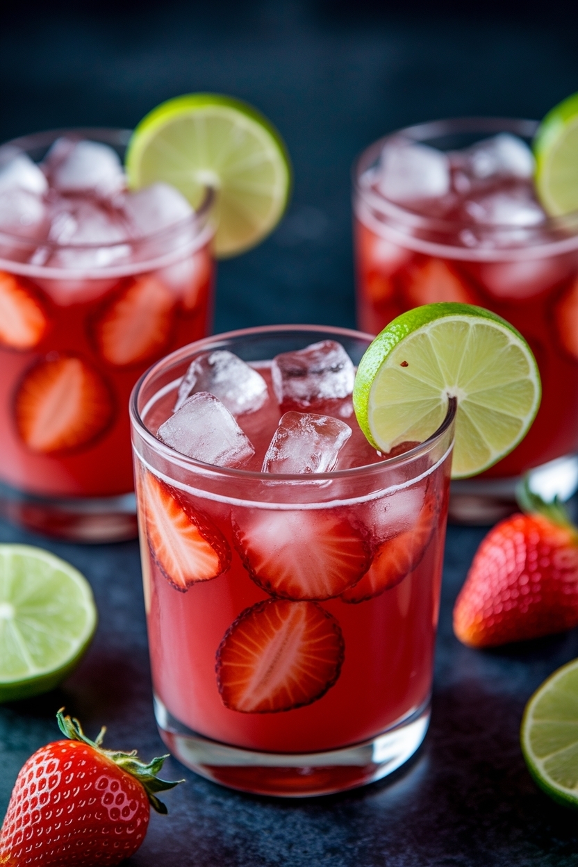 classic frozen strawberry daiquiri with rum