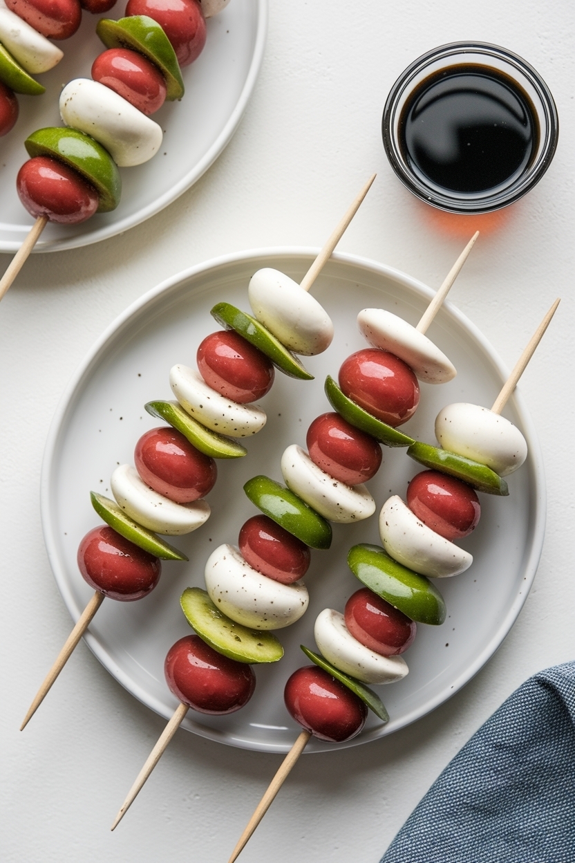 caprese skewers recipe balsamic glaze