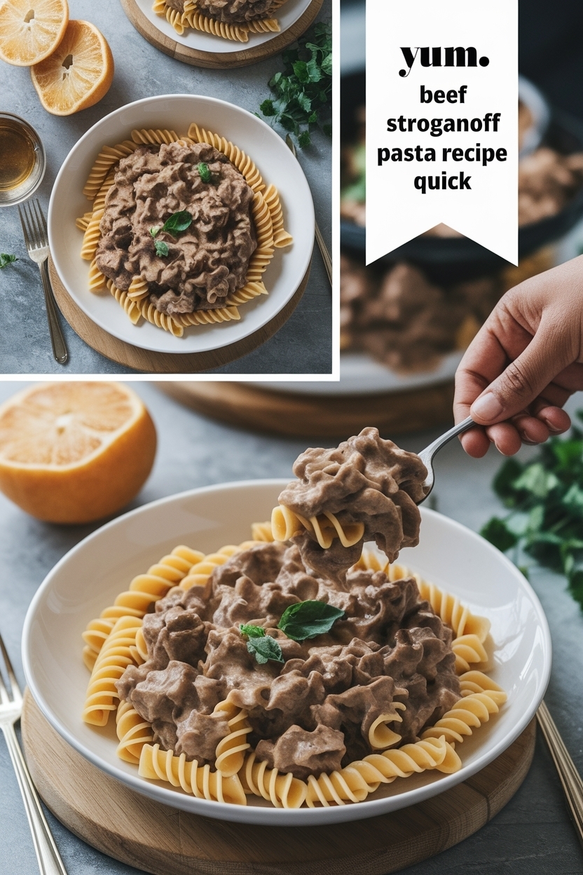 beef stroganoff pasta recipe quick