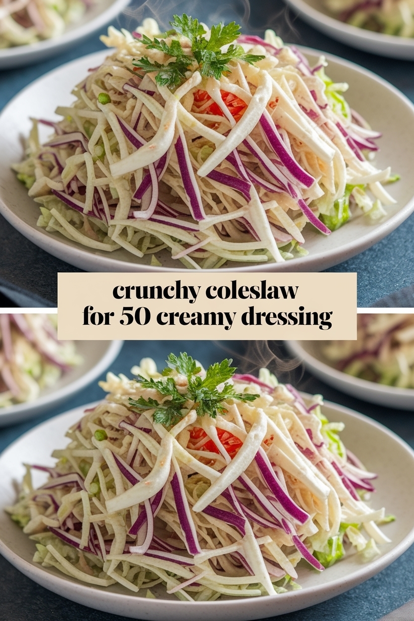 coleslaw for 50 creamy dressing