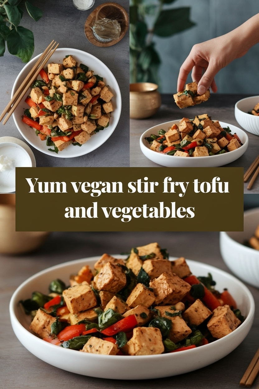 vegan stir fry tofu and vegetables