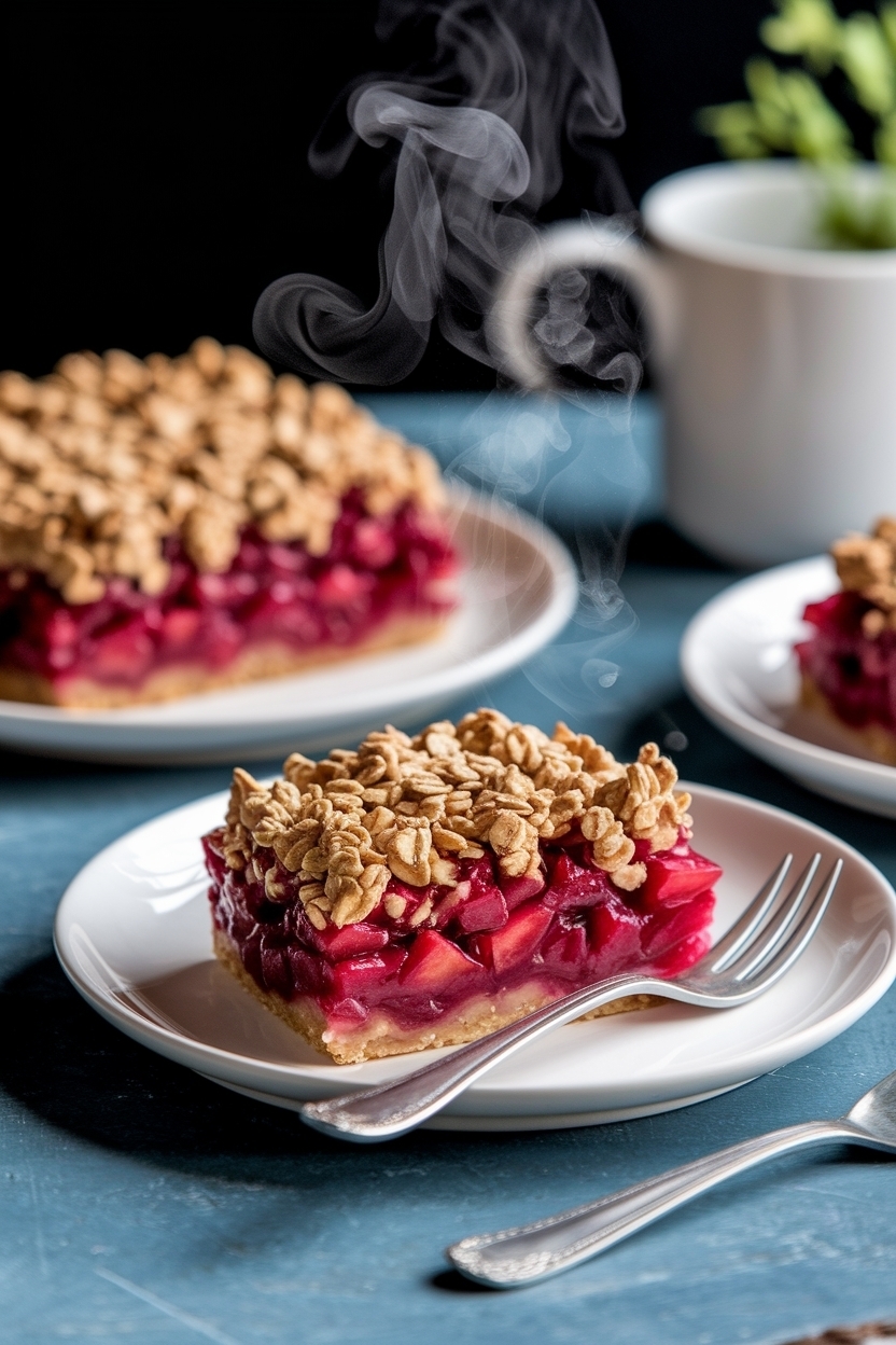 classic rhubarb crisp with oats