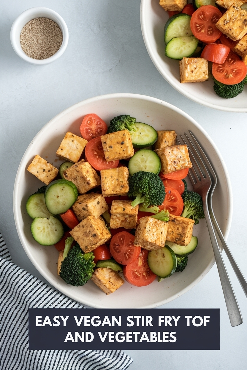 vegan stir fry tofu and vegetables