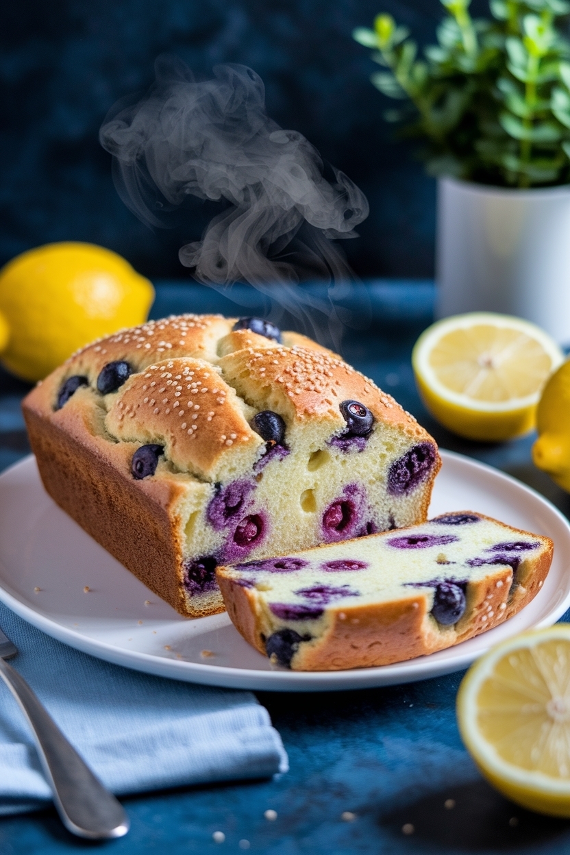 blueberry lemon sourdough discard loaf