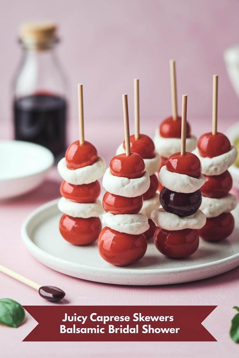 caprese skewers balsamic bridal shower