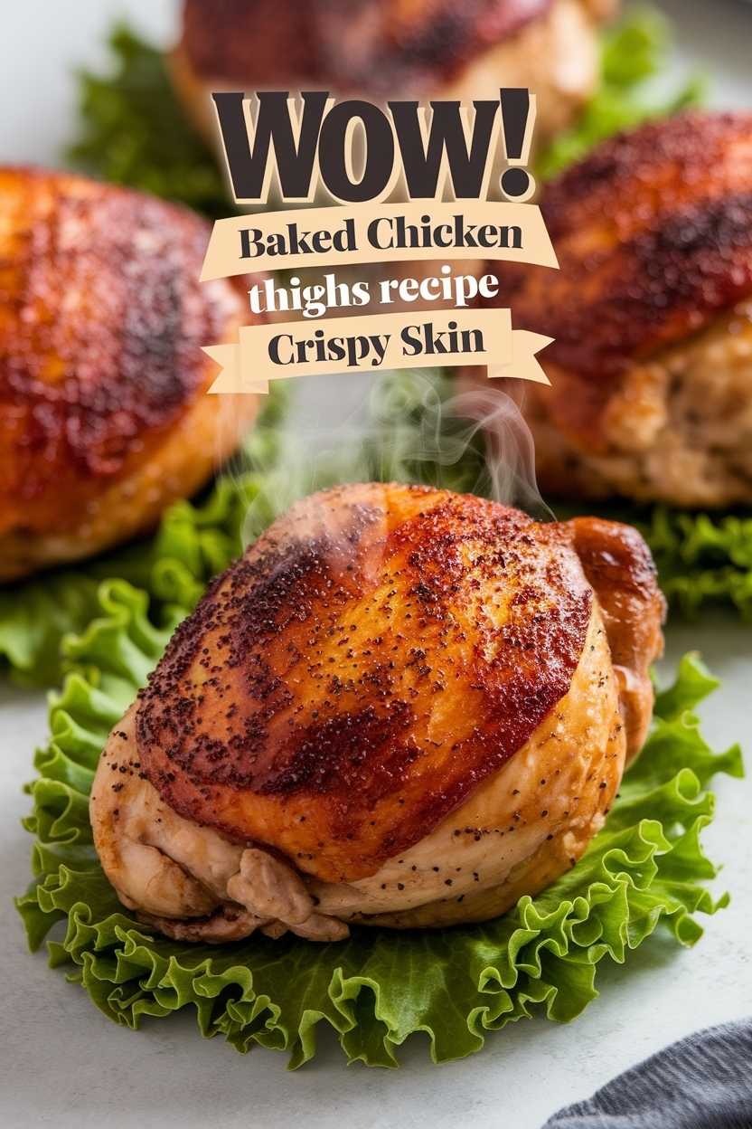 baked chicken thighs recipe crispy skin