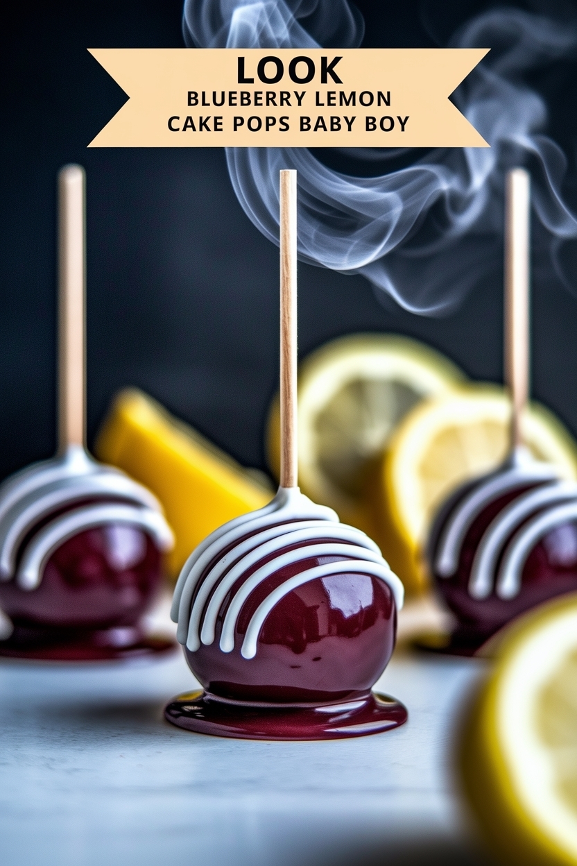 blueberry lemon cake pops baby boy