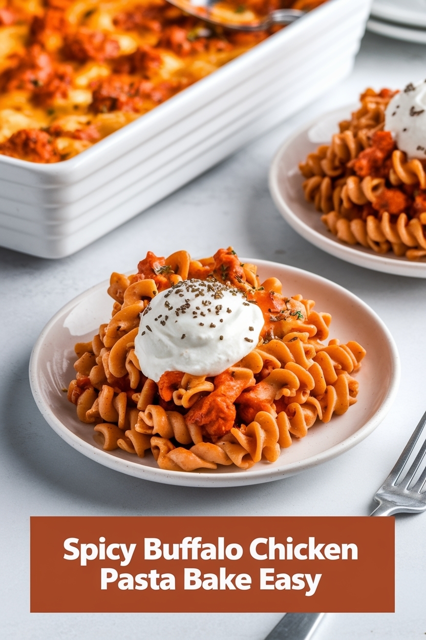 buffalo chicken pasta bake easy